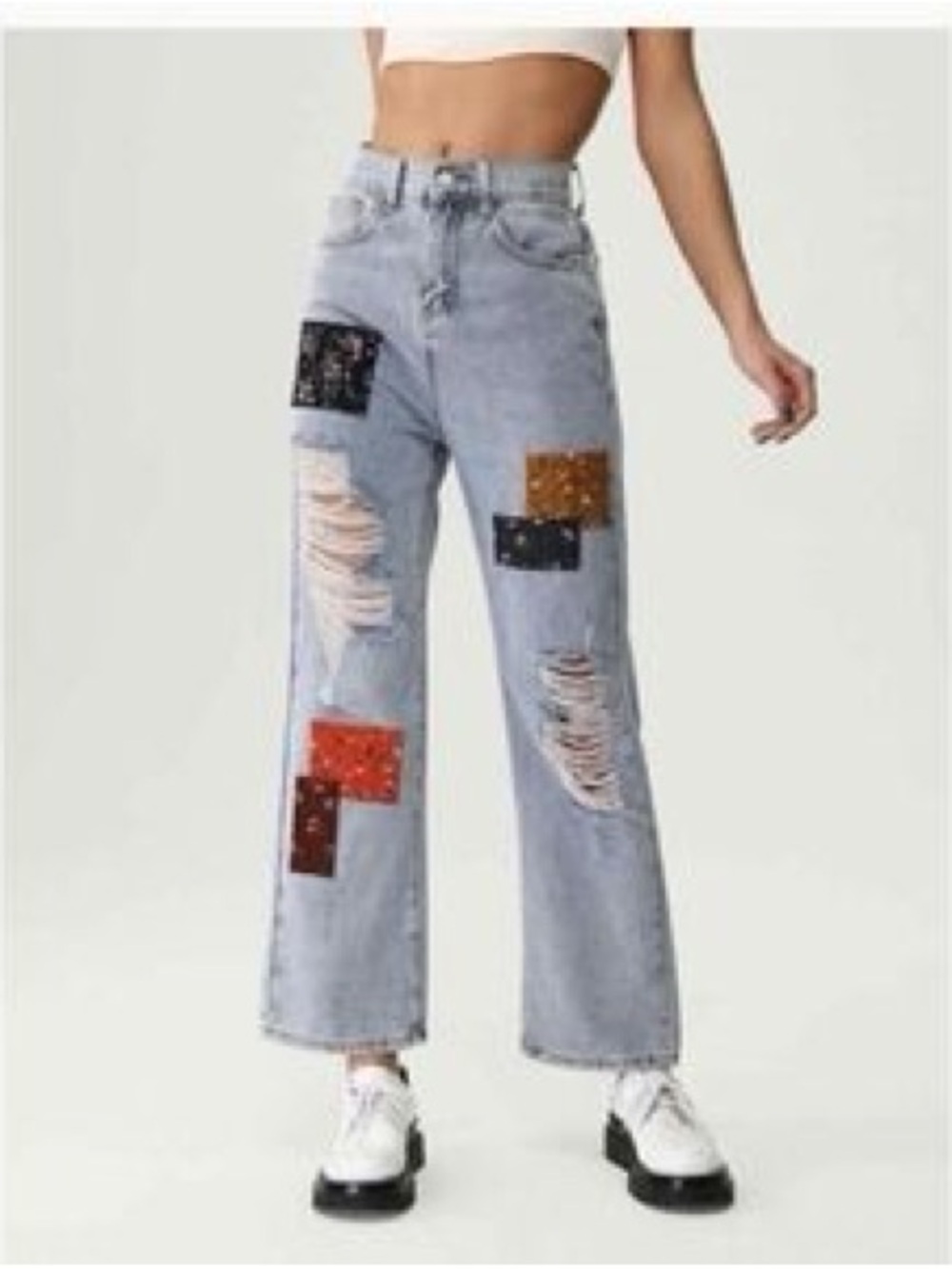 Cider - Patched Pants - Medium Size